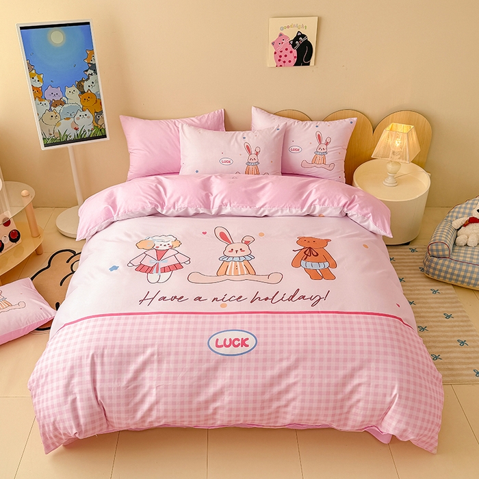 91家纺网 家纺一手货源 找家纺 （总）玉元坊 2025新款通纯色全棉床笠纯棉床裙学生床单三四件套基础款