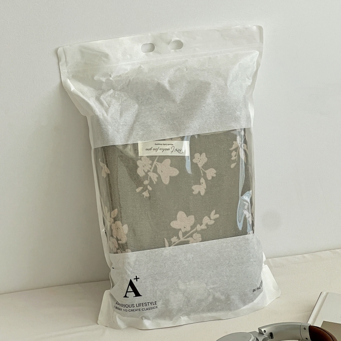 91家纺网 家纺一手货源 找家纺 金梦拉家纺 2025秋冬爆款新品高克重加厚原麻亚麻皱皱纱印花四件套 秘境绿