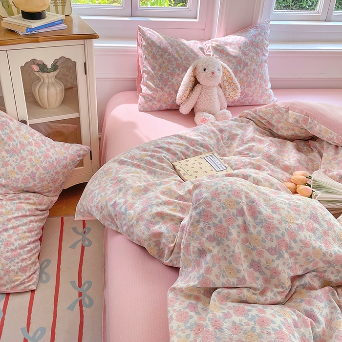 91家纺网 家纺一手货源 找家纺 （总）梦卓家纺 2025新款超柔云感双层纱四件套