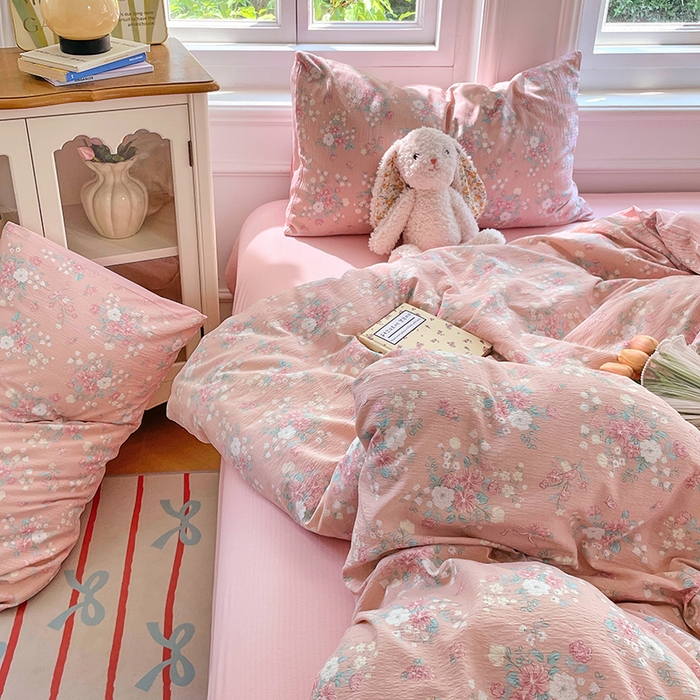 91家纺网 家纺一手货源 找家纺 （总）梦卓家纺 2025新款超柔云感双层纱四件套