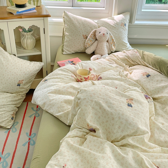 91家纺网 家纺一手货源 找家纺 （总）梦卓家纺 2025新款超柔云感双层纱四件套