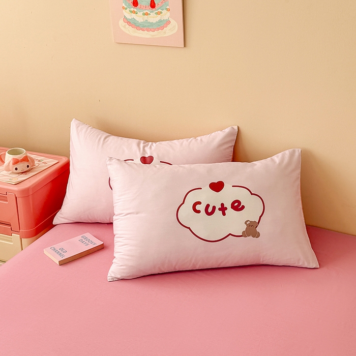 91家纺网 家纺一手货源 找家纺 玉元坊 2025新款通纯色全棉床笠纯棉床裙学生床单三四件套基础款 蛋糕公主