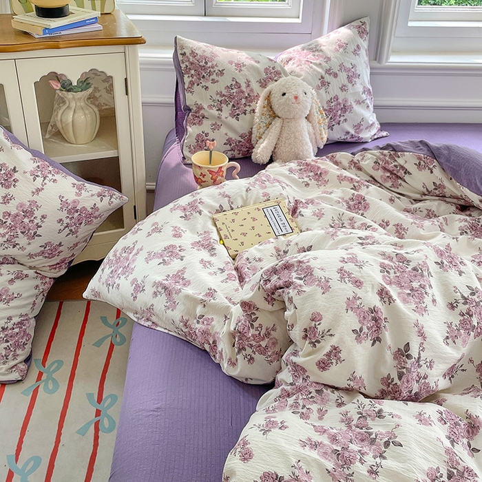 91家纺网 家纺一手货源 找家纺 （总）梦卓家纺 2025新款超柔云感双层纱四件套