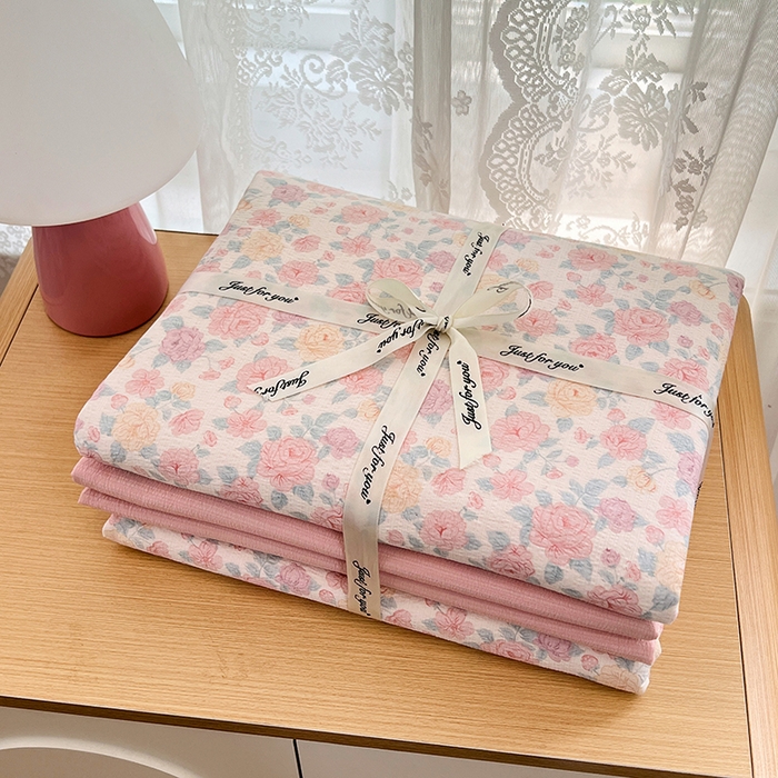 91家纺网 家纺一手货源 找家纺 （总）梦卓家纺 2025新款超柔云感双层纱四件套