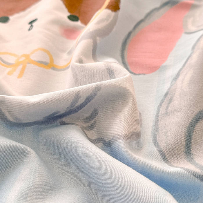 91家纺网 家纺一手货源 找家纺 玉元坊 2025新款通纯色全棉床笠纯棉床裙学生床单三四件套基础款 兔子伙伴