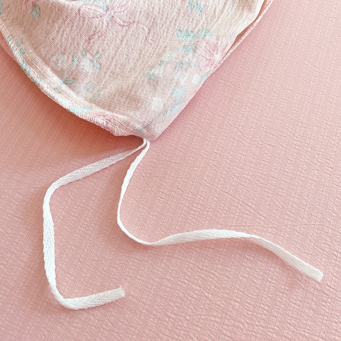 91家纺网 家纺一手货源 找家纺 梦卓家纺 2025新款超柔云感双层纱四件套 花漾甜心