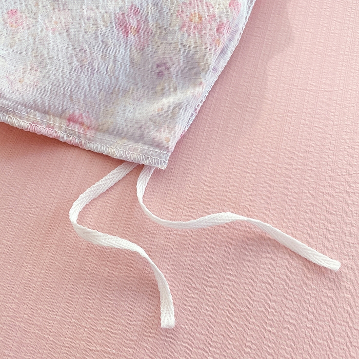 91家纺网 家纺一手货源 找家纺 梦卓家纺 2025新款超柔云感双层纱四件套 蓝聆风语