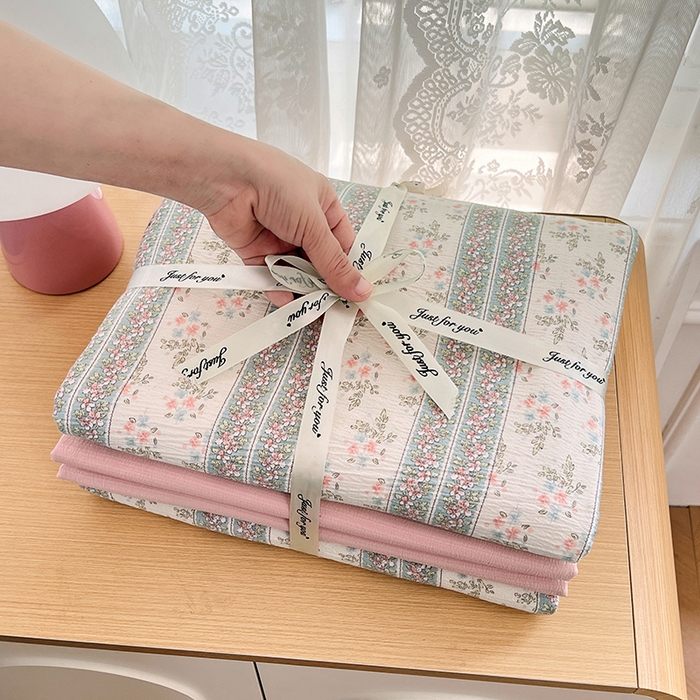 91家纺网 家纺一手货源 找家纺 梦卓家纺 2025新款超柔云感双层纱四件套 绿野仙踪