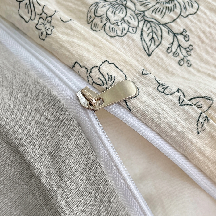 91家纺网 家纺一手货源 找家纺 梦卓家纺 2025新款超柔云感双层纱四件套 海棠听风