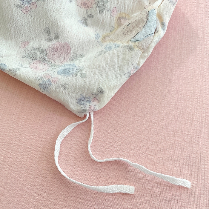 91家纺网 家纺一手货源 找家纺 梦卓家纺 2025新款超柔云感双层纱四件套 花间小熊