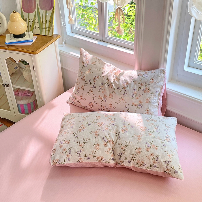 91家纺网 家纺一手货源 找家纺 梦卓家纺 2025新款超柔云感双层纱四件套 风信铃