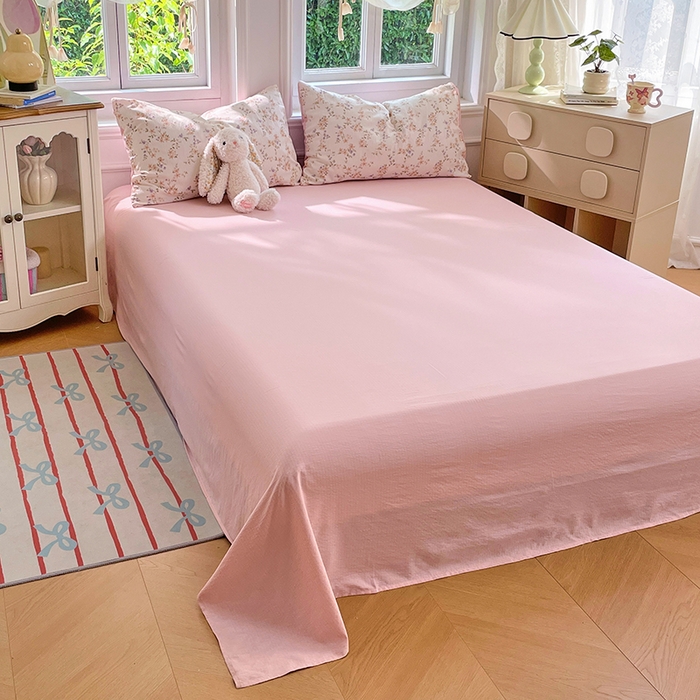 91家纺网 家纺一手货源 找家纺 梦卓家纺 2025新款超柔云感双层纱四件套 风信铃