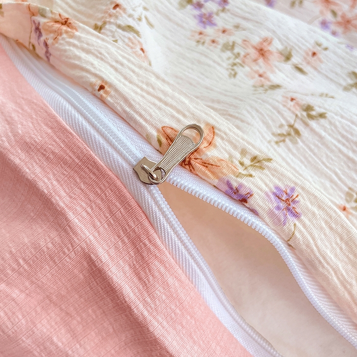 91家纺网 家纺一手货源 找家纺 梦卓家纺 2025新款超柔云感双层纱四件套 风信铃