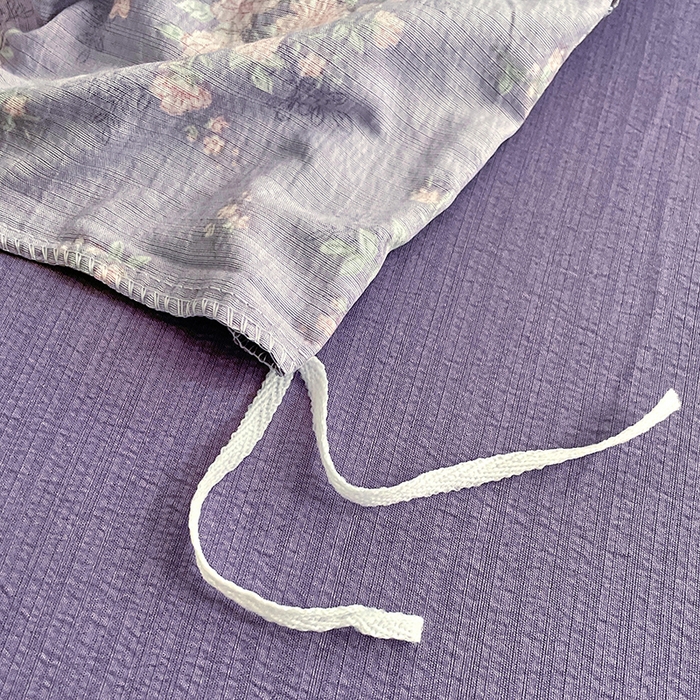 91家纺网 家纺一手货源 找家纺 梦卓家纺 2025新款超柔云感双层纱四件套 风信紫