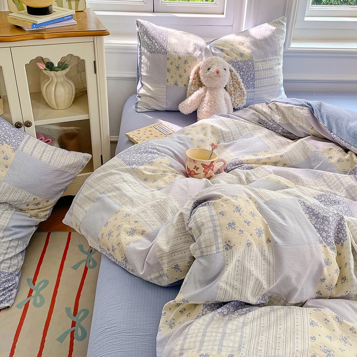 梦卓家纺 2025新款超柔云感双层纱四件套 百福园