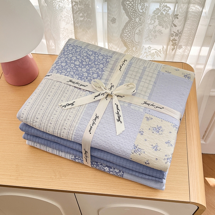 91家纺网 家纺一手货源 找家纺 梦卓家纺 2025新款超柔云感双层纱四件套 百福园