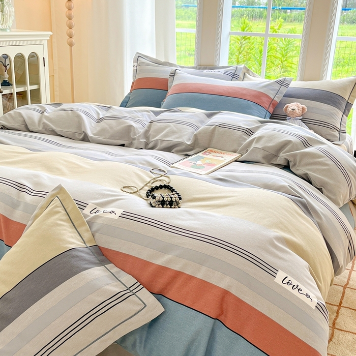 91家纺网 家纺一手货源 找家纺 莱通家纺 2025新款新疆棉加厚生态磨毛印花四件套 万华镜