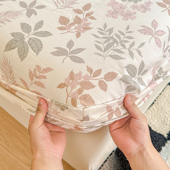 91家纺网 家纺一手货源 找家纺 帛织澜家纺 2025新款喷气12868系列纯棉印花单床笠 洛克庄园