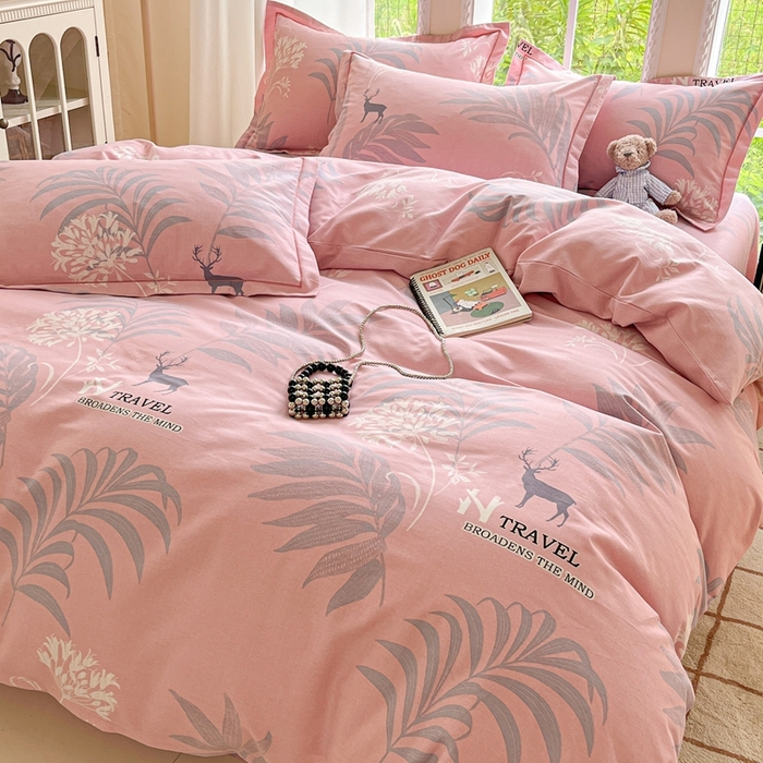 91家纺网 家纺一手货源 找家纺 莱通家纺 2025新款新疆棉加厚生态磨毛印花单被套 时尚都市