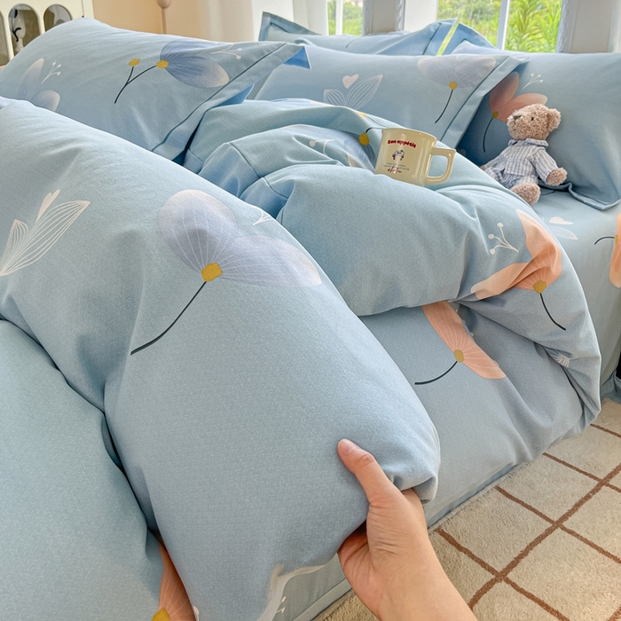 91家纺网 家纺一手货源 找家纺 莱通家纺 2025新款新疆棉加厚生态磨毛印花单被套 之禾