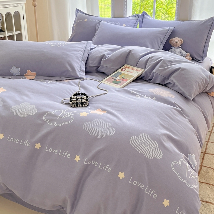 91家纺网 家纺一手货源 找家纺 莱通家纺 2025新款新疆棉加厚生态磨毛印花单被套 春天里