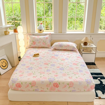 91家纺网 家纺一手货源 找家纺 帛织澜家纺 2025新款喷气12868系列纯棉印花单床笠 遇妍