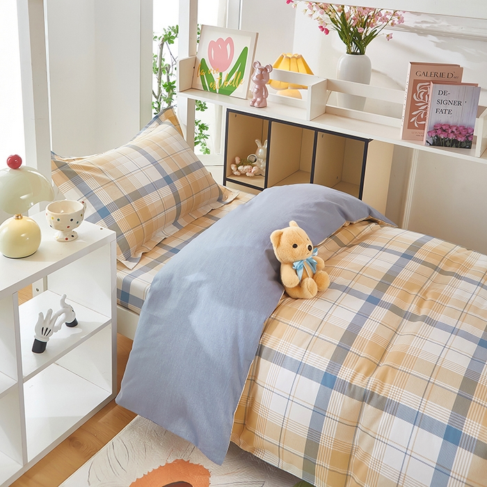 91家纺网 家纺一手货源 找家纺 （总）安逸家纺 2024新款全棉学生三件套纯棉学生宿舍三件套 罗德里