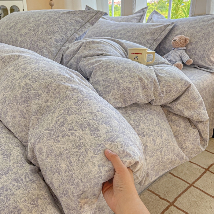 91家纺网 家纺一手货源 找家纺 莱通家纺 2025新款新疆棉加厚生态磨毛印花单被套 月影