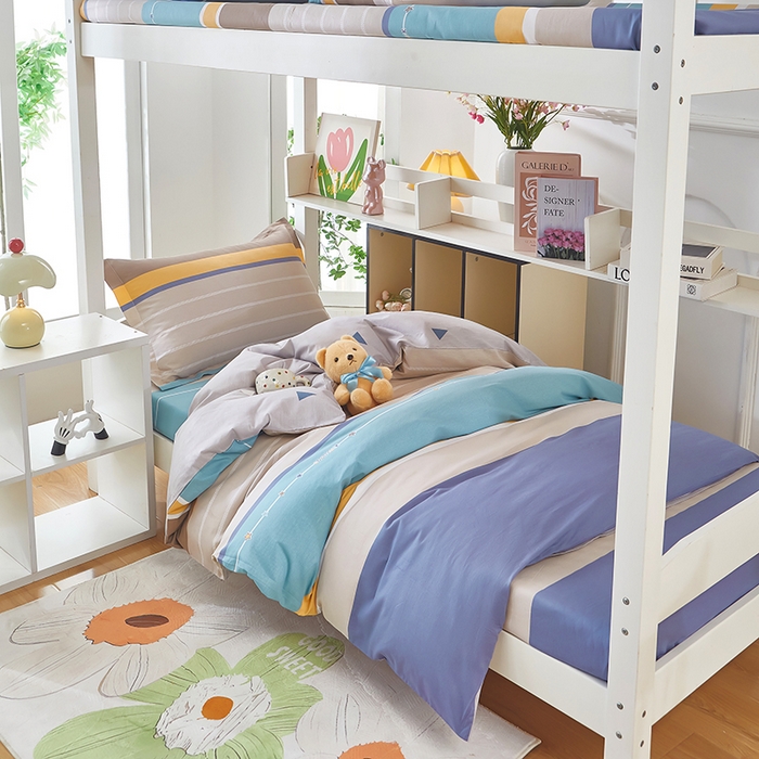 91家纺网 家纺一手货源 找家纺 安逸家纺 2024新款全棉学生三件套纯棉学生宿舍三件套 米兰印象