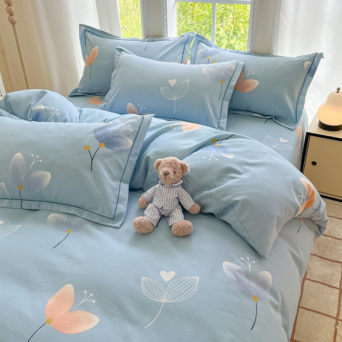 91家纺网 家纺一手货源 找家纺 莱通家纺 2025新款新疆棉加厚生态磨毛印花四件套 之禾