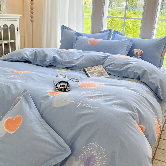 91家纺网 家纺一手货源 找家纺 莱通家纺 2025新款新疆棉加厚生态磨毛印花单被套 浅韵