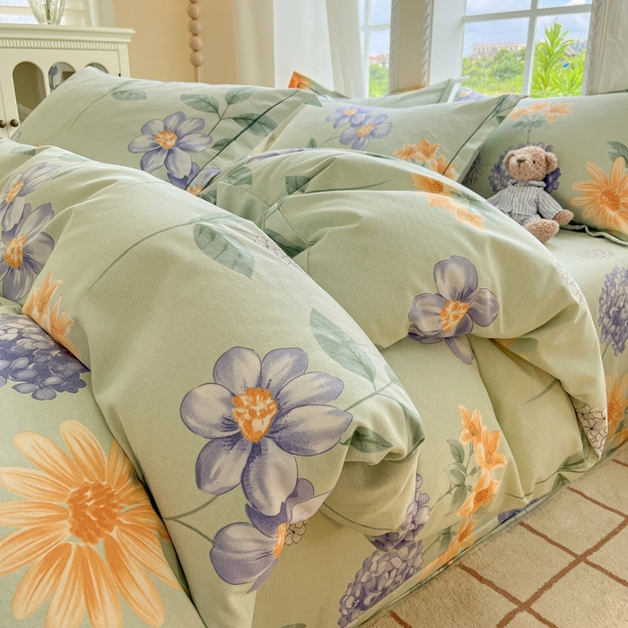 91家纺网 家纺一手货源 找家纺 莱通家纺 2025新款新疆棉加厚生态磨毛印花单被套 安娜