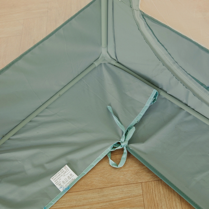 91家纺网 家纺一手货源 找家纺 夏彩 2025新款植绒布蕾丝绣花强遮光铁艺支架学生蚊帐-88625 88625-清新绿