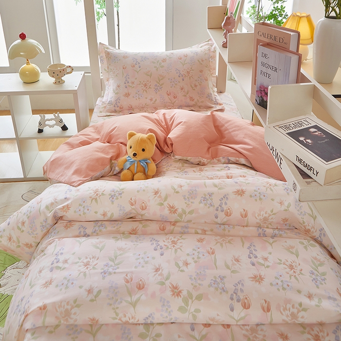 91家纺网 家纺一手货源 找家纺 安逸家纺 2024新款全棉学生三件套纯棉学生宿舍三件套 微风徐徐