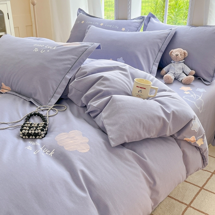 91家纺网 家纺一手货源 找家纺 莱通家纺 2025新款新疆棉加厚生态磨毛印花单被套 春天里