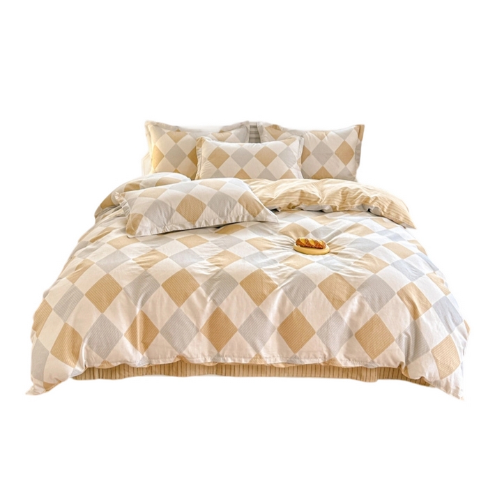 91家纺网 家纺一手货源 找家纺 帛织澜 12868全棉喷气印花四件套 瑞吉斯