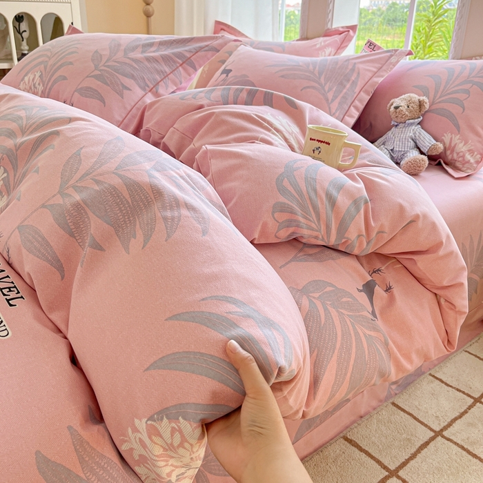 91家纺网 家纺一手货源 找家纺 莱通家纺 2025新款新疆棉加厚生态磨毛印花单被套 时尚都市