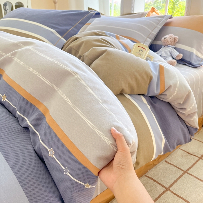 91家纺网 家纺一手货源 找家纺 莱通家纺 2025新款新疆棉加厚生态磨毛印花单被套 米兰印象