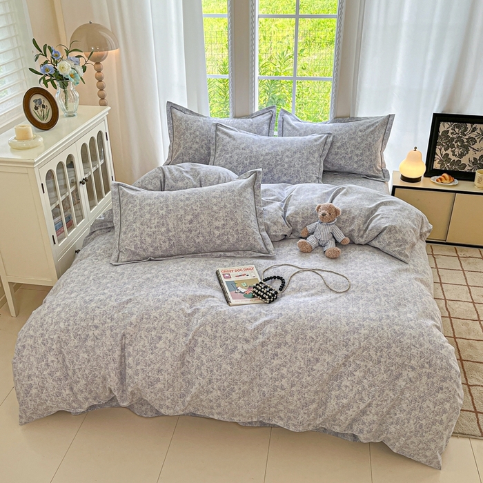 91家纺网 家纺一手货源 找家纺 莱通家纺 2025新款新疆棉加厚生态磨毛印花单被套 月影