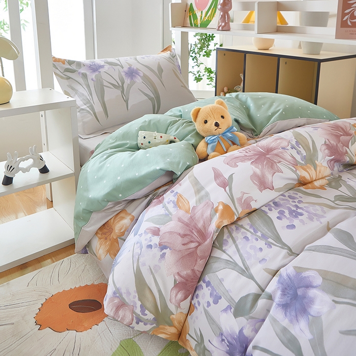 91家纺网 家纺一手货源 找家纺 安逸家纺 2024新款全棉学生三件套纯棉学生宿舍三件套 桂馥兰香