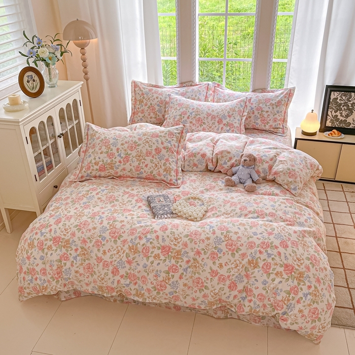 91家纺网 家纺一手货源 找家纺 莱通家纺 2025新款新疆棉加厚生态磨毛印花单被套 花恋