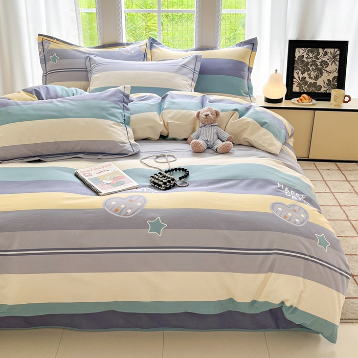 91家纺网 家纺一手货源 找家纺 莱通家纺 2025新款新疆棉加厚生态磨毛印花单被套 阿勒泰绿