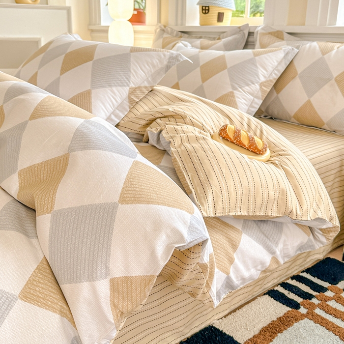 91家纺网 家纺一手货源 找家纺 帛织澜 12868全棉喷气印花四件套 瑞吉斯