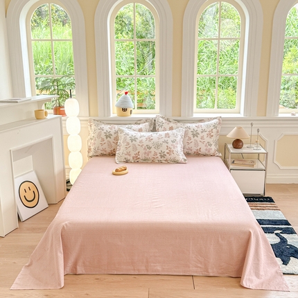 帛织澜家纺 2025新款12868全棉喷气印花床单单件 洛克庄园-B版