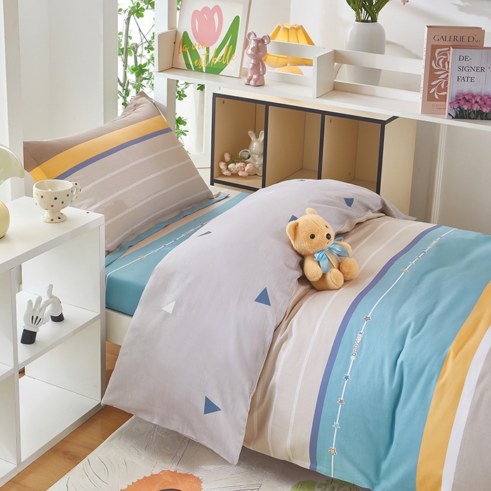 91家纺网 家纺一手货源 找家纺 安逸家纺 2024新款全棉学生三件套纯棉学生宿舍三件套 米兰印象