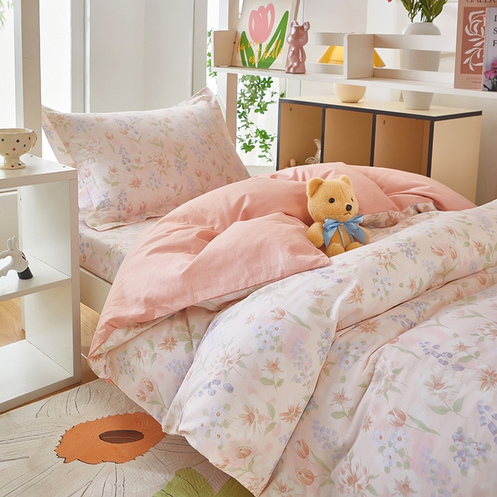 91家纺网 家纺一手货源 找家纺 安逸家纺 2024新款全棉学生三件套纯棉学生宿舍三件套 微风徐徐