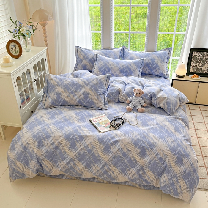 91家纺网 家纺一手货源 找家纺 莱通家纺 2025新款新疆棉加厚生态磨毛印花四件套 维也纳