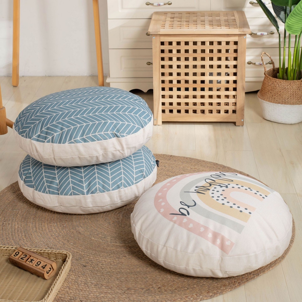 91家纺网 家纺一手货源 找家纺 （总）新奇异 2025新款涤麻蒲团坐垫