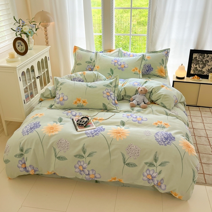 91家纺网 家纺一手货源 找家纺 莱通家纺 2025新款新疆棉加厚生态磨毛印花单被套 安娜