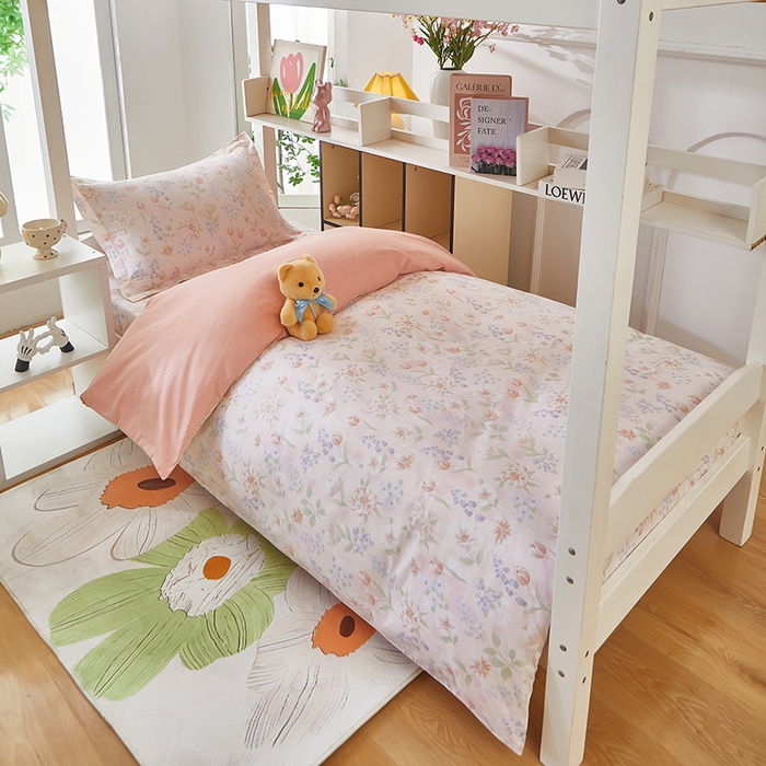 91家纺网 家纺一手货源 找家纺 安逸家纺 2024新款全棉学生三件套纯棉学生宿舍三件套 微风徐徐